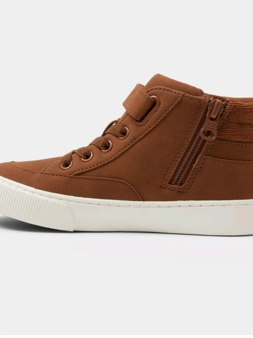 Kids High-Top Robert Dress Sneakers in Brown